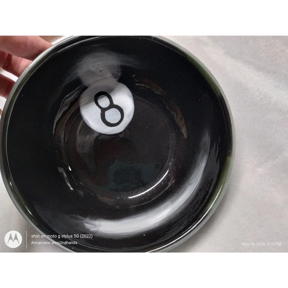 Clay‎ Art Rack Em Up Pool Ball Serving Tray 8 Ball Dip Bowl Set